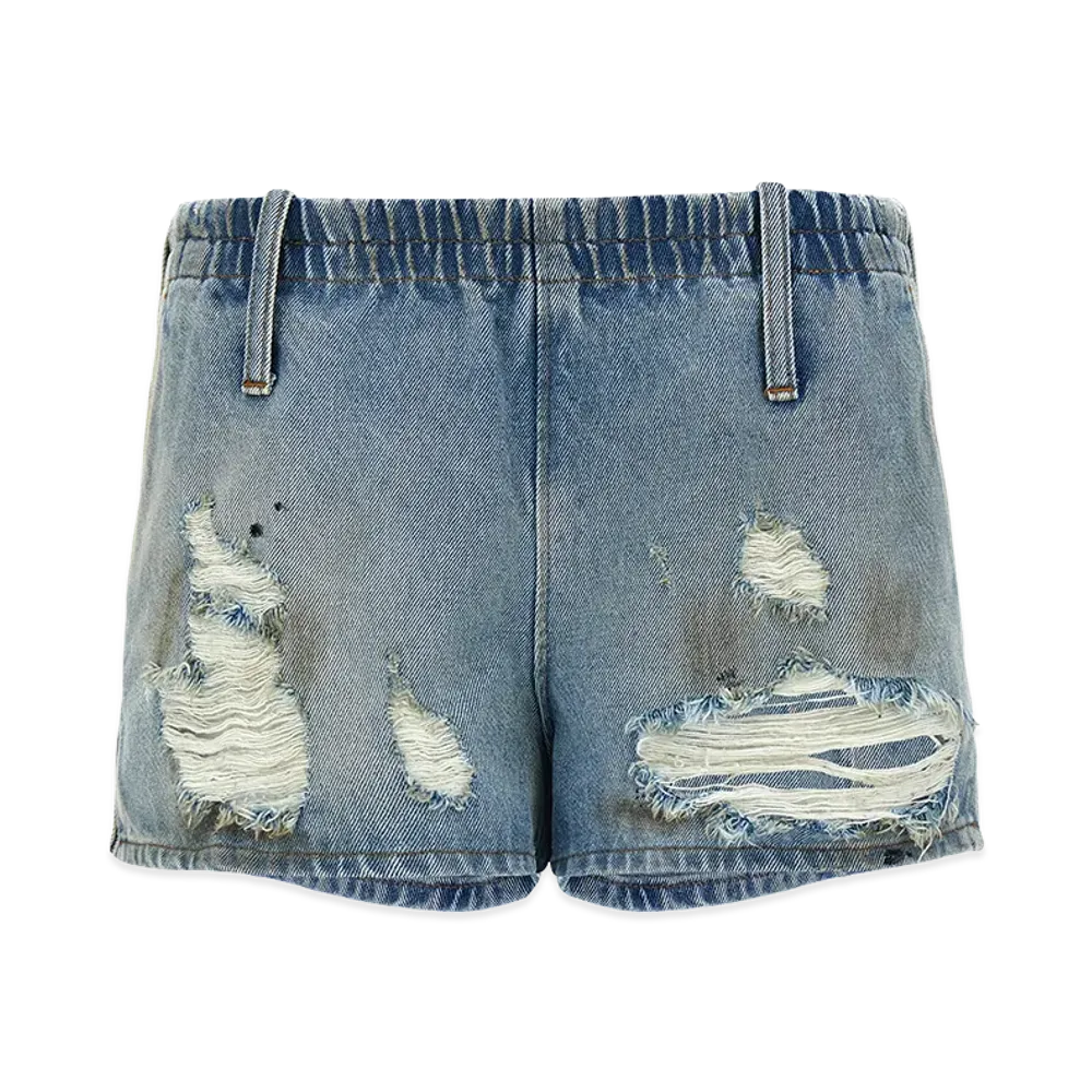MM6 Maison Margiela Women's Used Shorts "Light Blue"