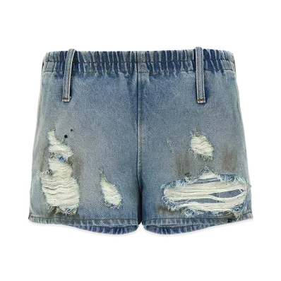 MM6 Maison Margiela Women's Used Shorts "Light Blue"