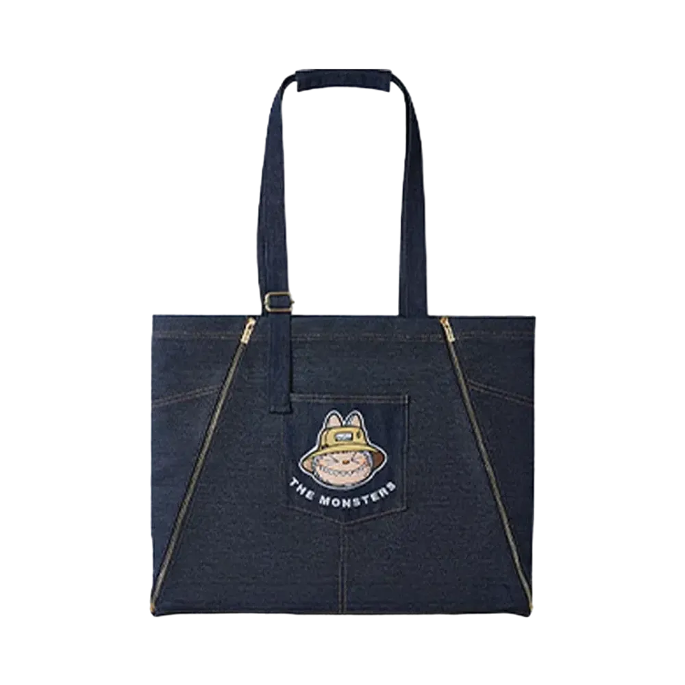 POP MART THE MONSTERS (LABUBU) FALL IN WILD Denim Apron Bag