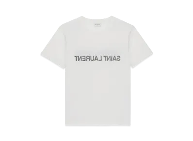 Saint Laurent Women's Saint Laurent Reverse T-Shirt "Naturel/Noir"