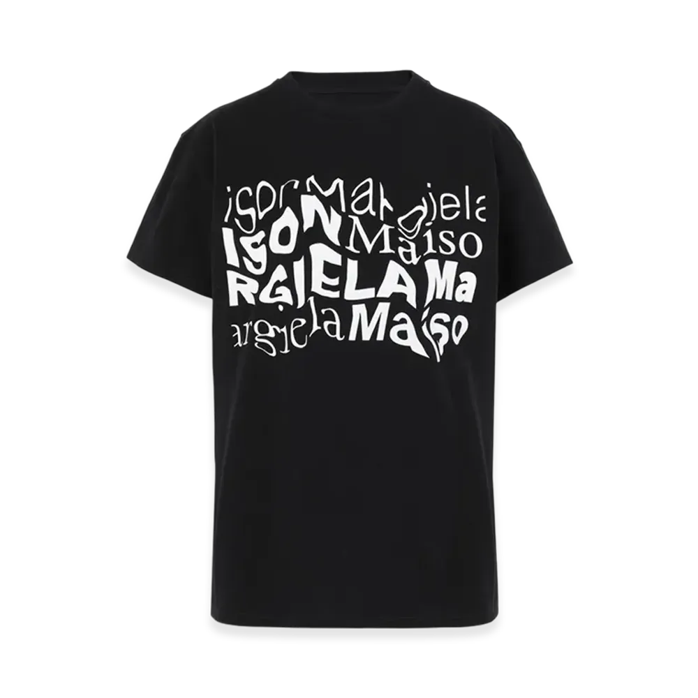 Maison Margiela Women's Distorted Logo T-Shirt "Black"