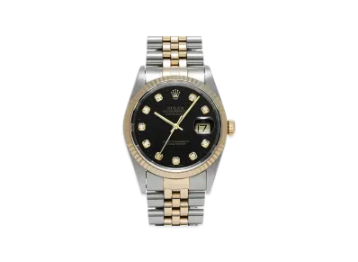 ROLEX Datejust 10P Diamonds "Black/Stainless Steel/Yellow Gold"