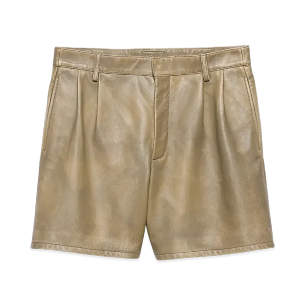 PRADA Nappa Leather Bermudas "Colonial Beige"