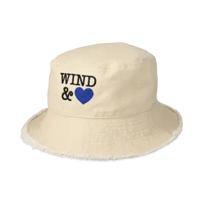 WIND AND SEA Canvas Bucket Hat(HTSP) "Off_White_Heart"