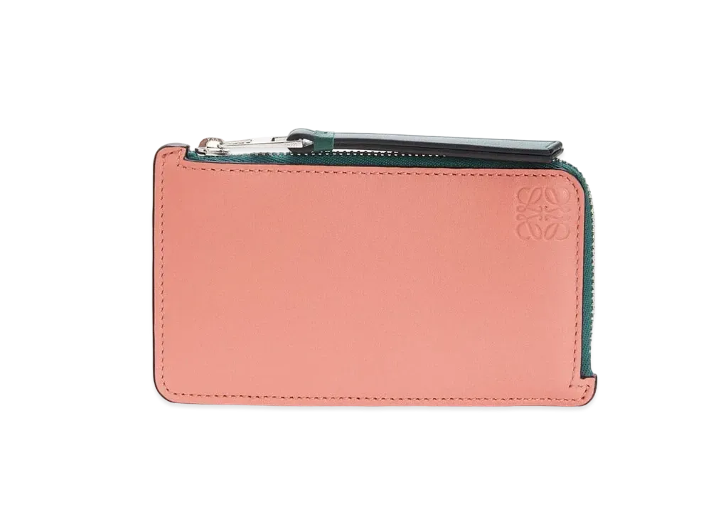 LOEWE Coin Cardholder In Classic Calfskin "Mint / Multicolor"