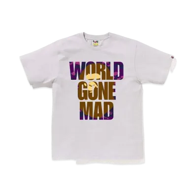 A BATHING APE Color Camo WGM Ape Head Overlap Tee "Gray"