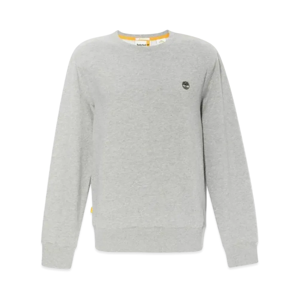 Timberland Men's Oyster River Logo Crew Neck Sweatshirt "Medium Grey Heather"