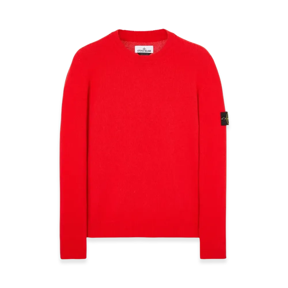 Stone Island 524A3 Lambswool Crewneck Knit - 22FW "Red"