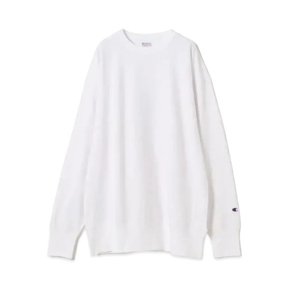 Champion x BEAMS / Exclusive Loose Fit Long Sleeve T-shirt "White"