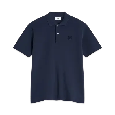 Maison Kitsune Bold Fox Head Patch Comfort Polo "Ink Blue"