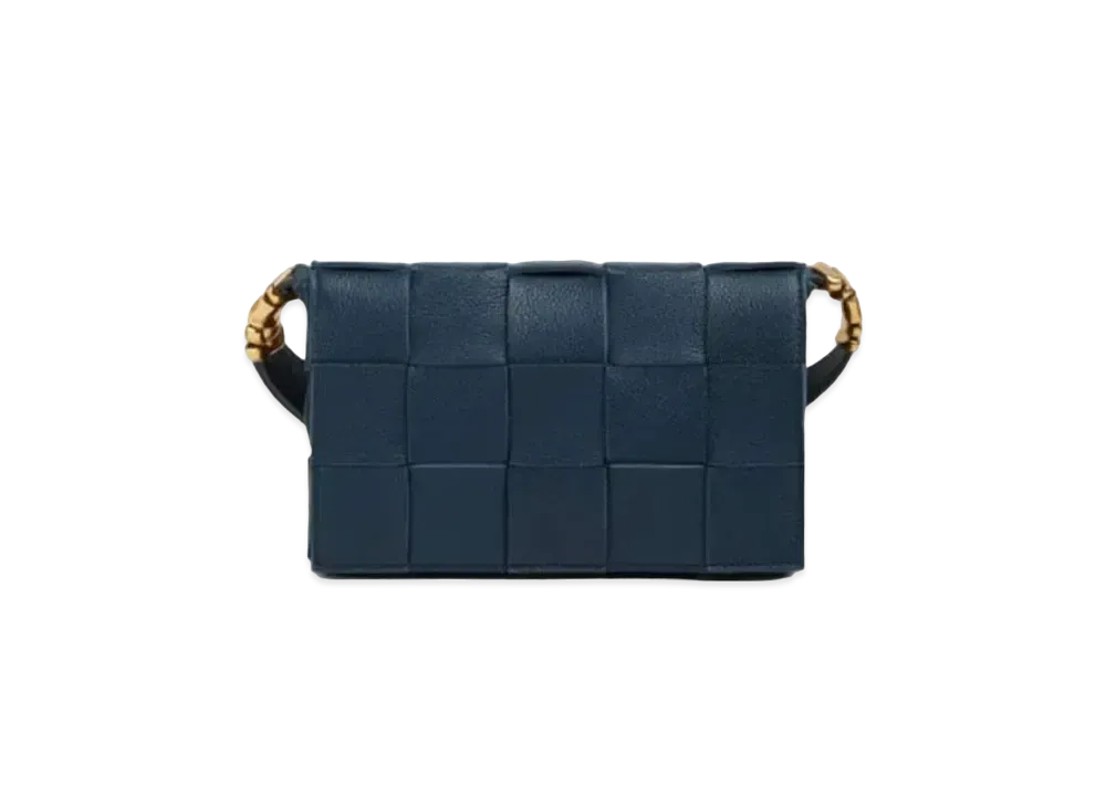 Bottega Veneta Calfskin Cassette Crossbody Bag "Dark Blue"