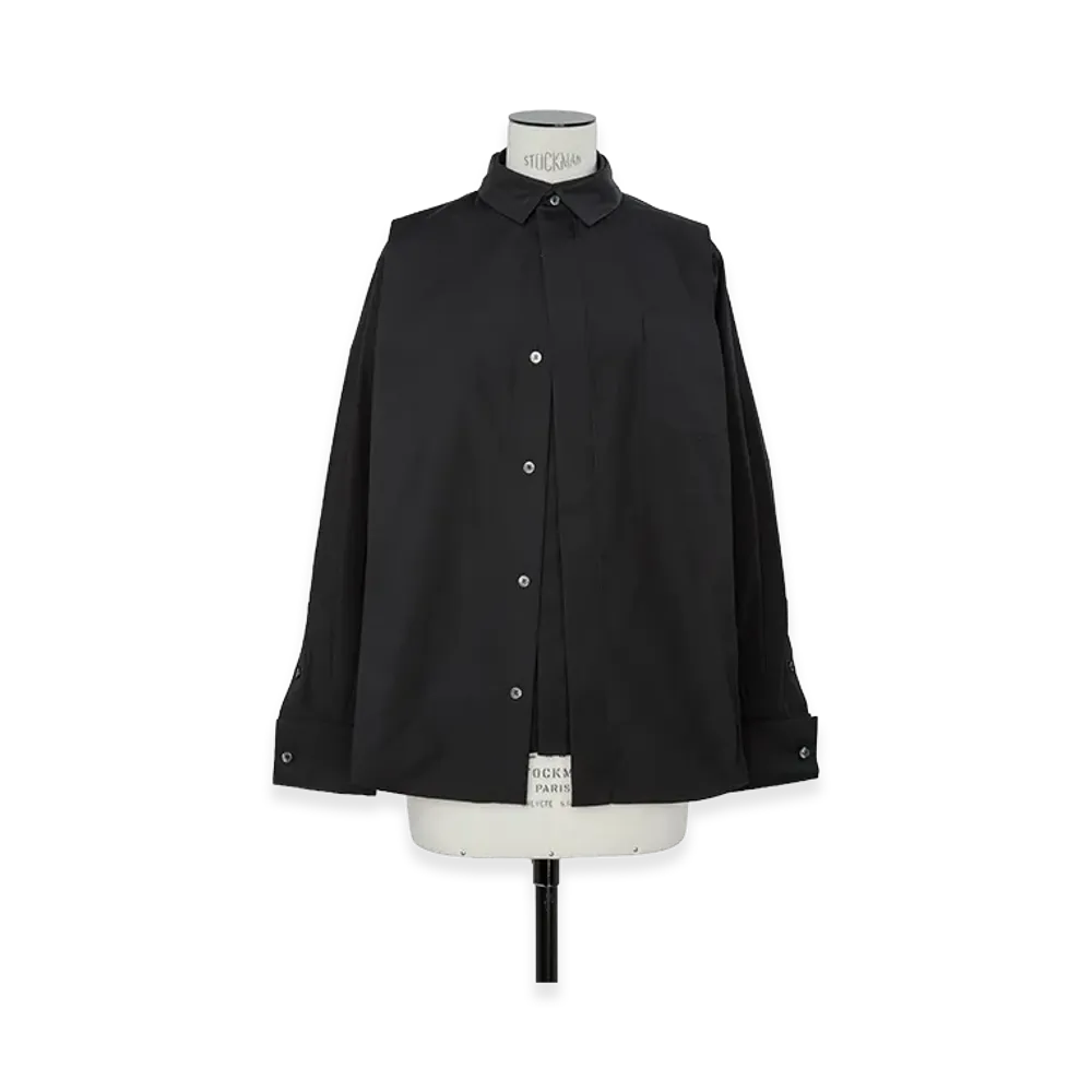 sacai Women's Poplin Shirt "Black"