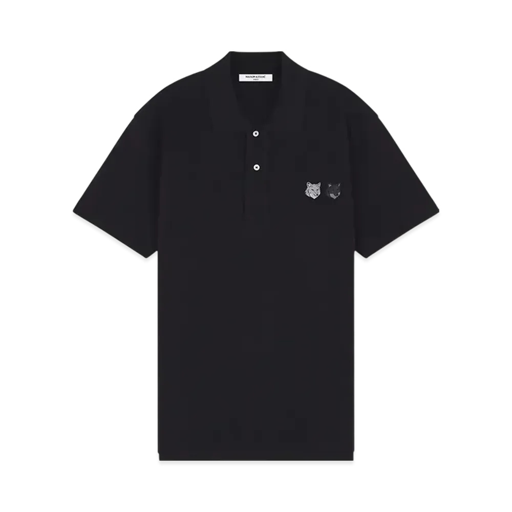 Maison Kitsune Double Bold Fox Head Patch Comfort Polo "Black"