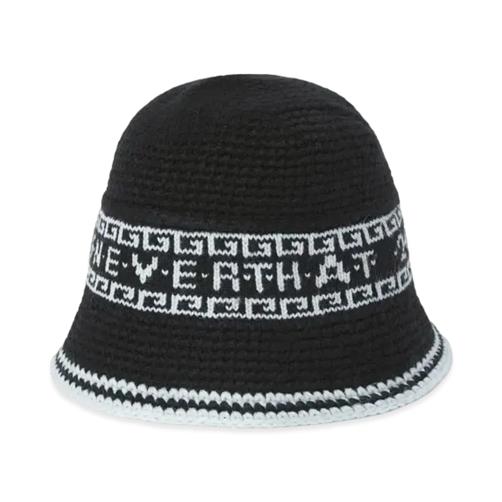 thisisneverthat Crochet Bucket Hat "Black"