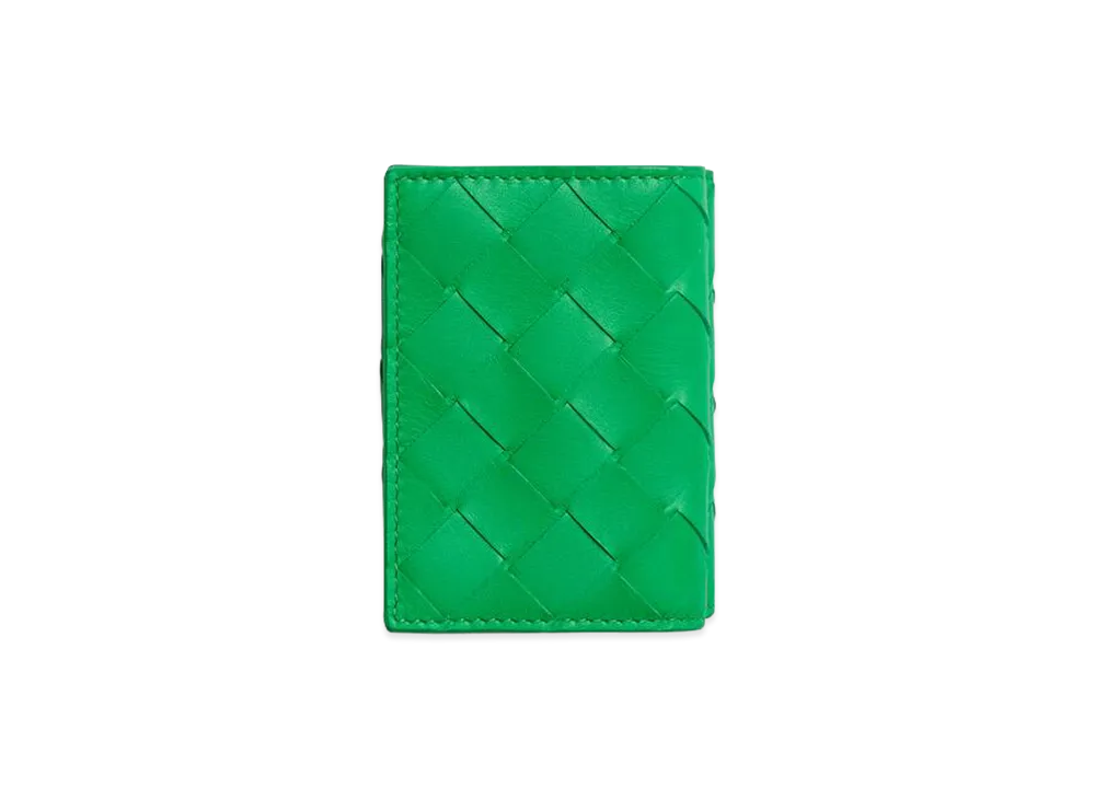 Bottega Veneta Intrecciato Tiny Tri-fold Wallet "Parakeet"