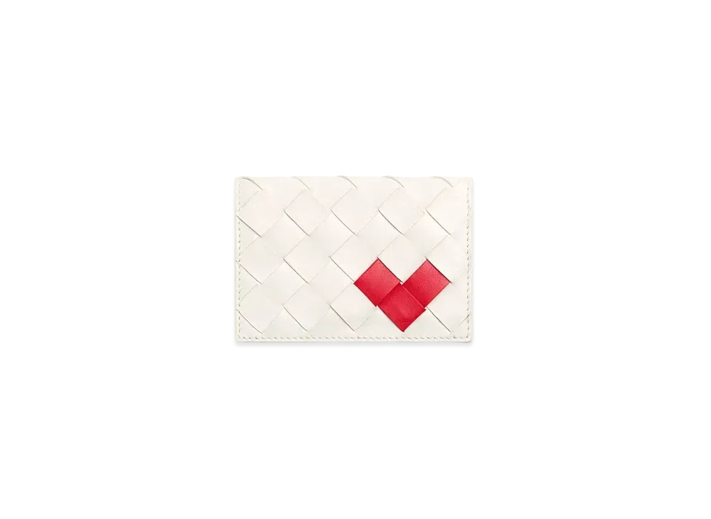 Bottega Veneta Intrecciato Business Card Case "White/Vernis"