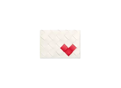 Bottega Veneta Intrecciato Business Card Case "White/Vernis"