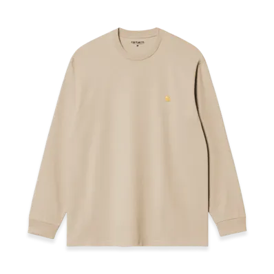 Carhartt WIP L/S Chase T-Shirt "Fleur De Sel / Gold"