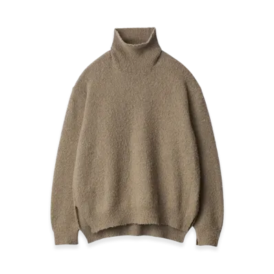 ssstein Wool/Alpaca Milled Knit Turtle Neck LS "Beige"