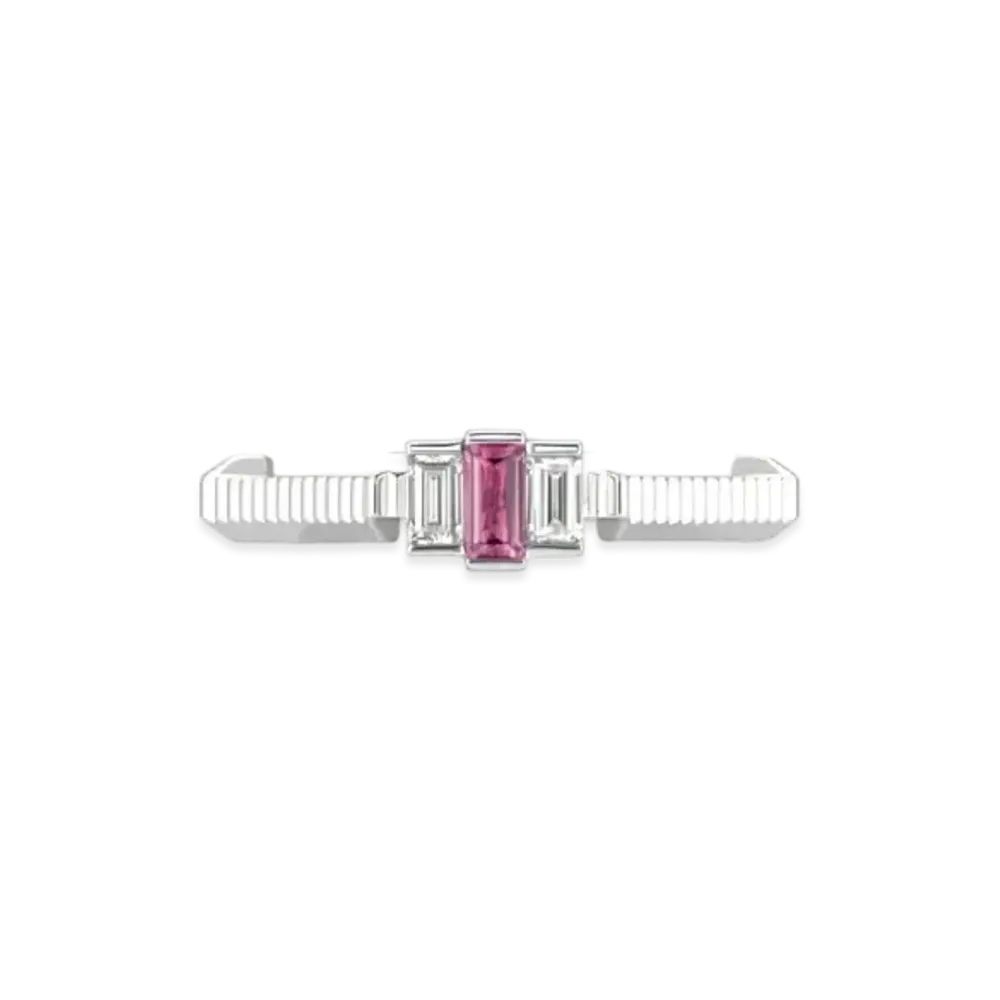 GUCCI Link To Love Rubellite And Diamond Ring