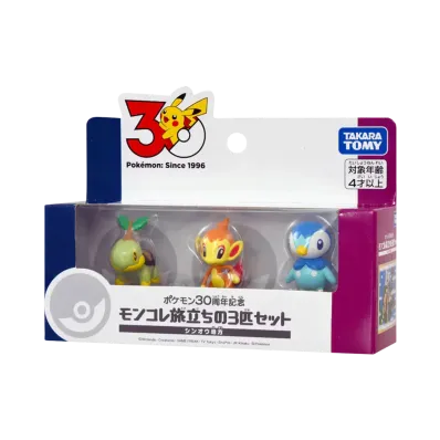 TAKARA TOMY "MONSTER COLLECTION" -Pokemon 30th Anniversary Moncolle: First Partner Trio Set- Sinnoh Region
