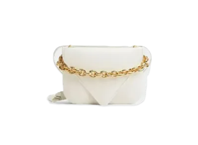 Bottega Veneta Calfskin Chain Envelope "White"
