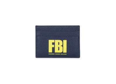 BALENCIAGA FBI Print Card Holder "Navy"