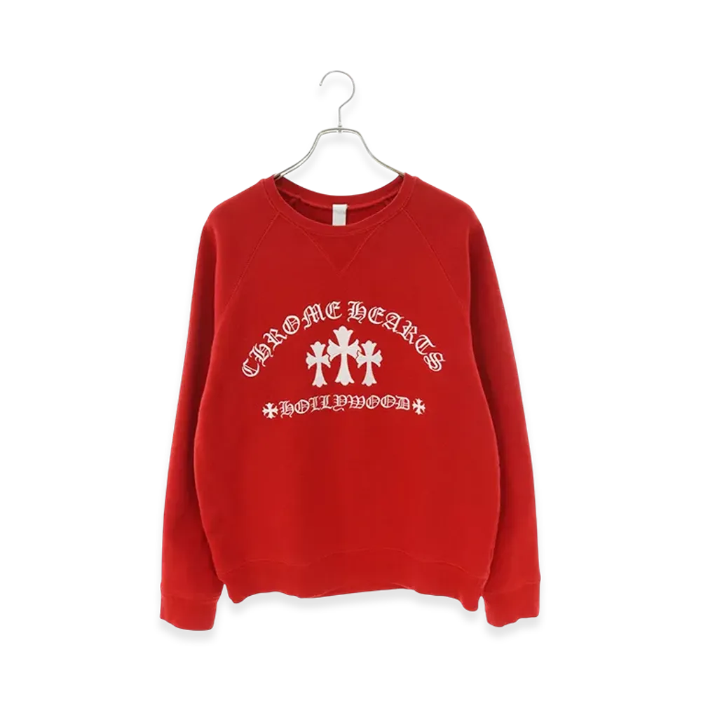 Chrome Hearts Triple Cross Logo Sweatshirt "Red"