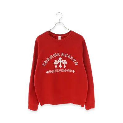 Chrome Hearts Triple Cross Logo Sweatshirt "Red"