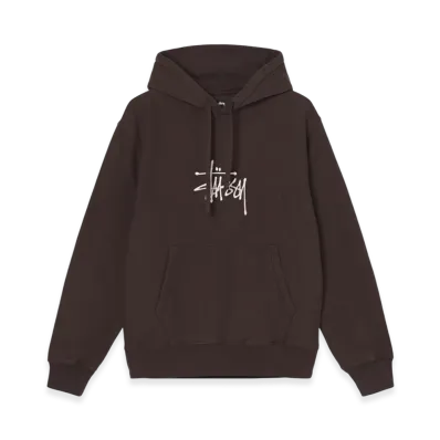 Stussy Basic Embroidered Hoodie "Brown"