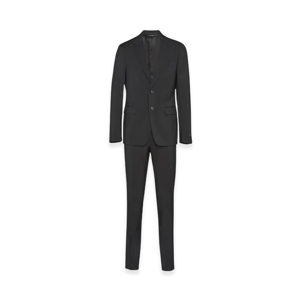 PRADA Single Breasted Wool Mohair Suit "Black"