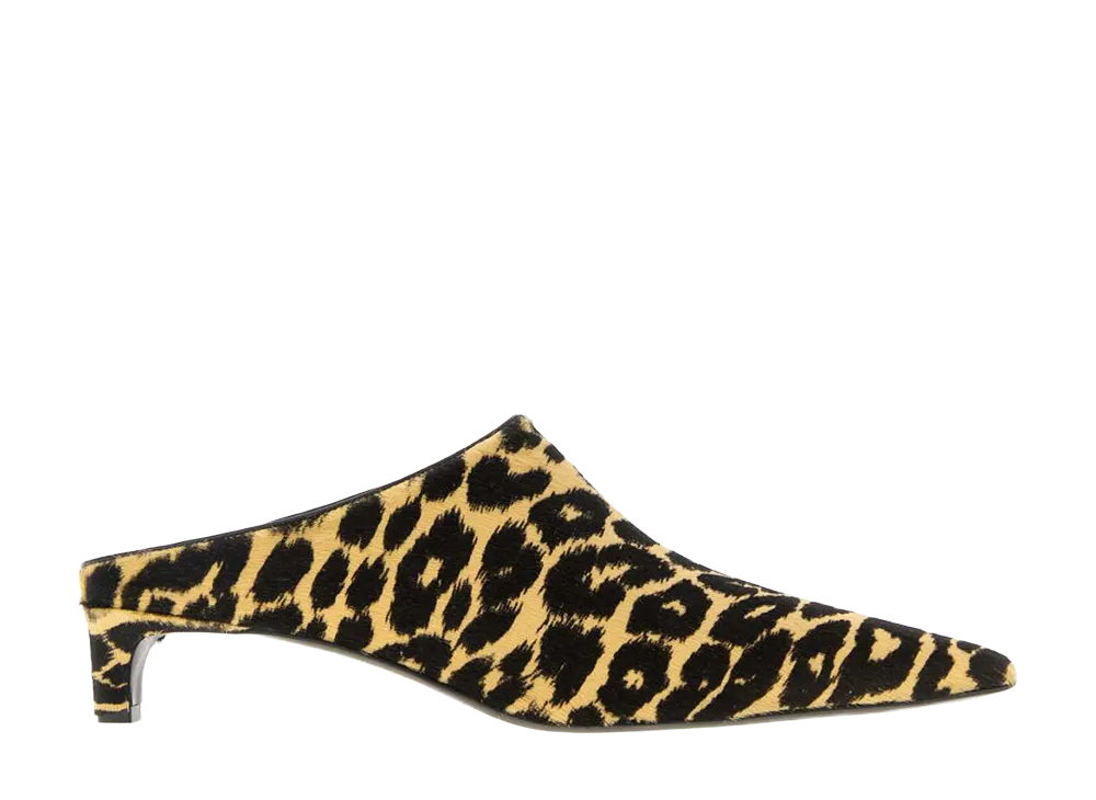 Jil Sander Women's Printed Calf Hair Mules "Animal Print"