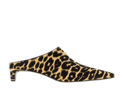 Jil Sander Women's Printed Calf Hair Mules "Animal Print"