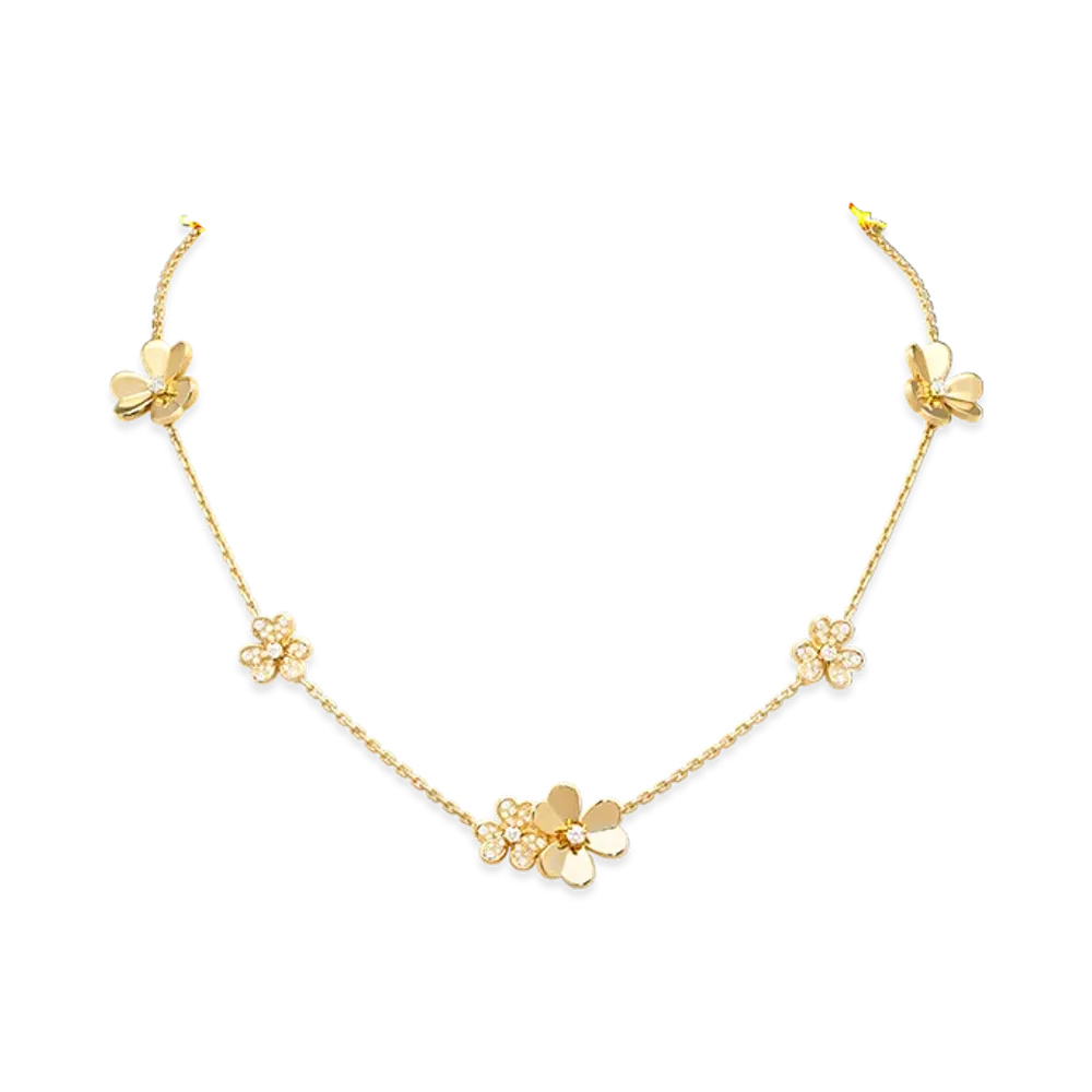 Van Cleef & Arpels Frivole necklace 9 flowers "18K Yellow gold/Diamond"