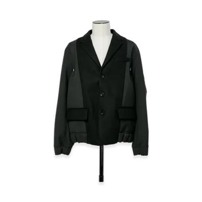 sacai Wool Melton Jacket "Black"