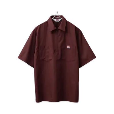 BEN DAVIS Half Zip Shirt "Wine"