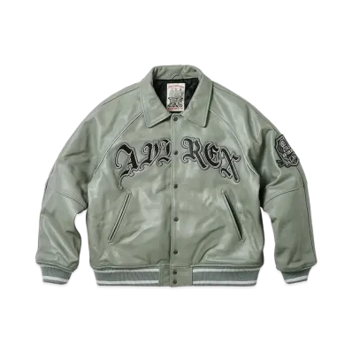 PALACE Avirex Leather Jacket "Grey"