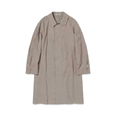 AURALEE Super Fine Tropical Wool Soutien Collar Coat "Top Grey Beige"