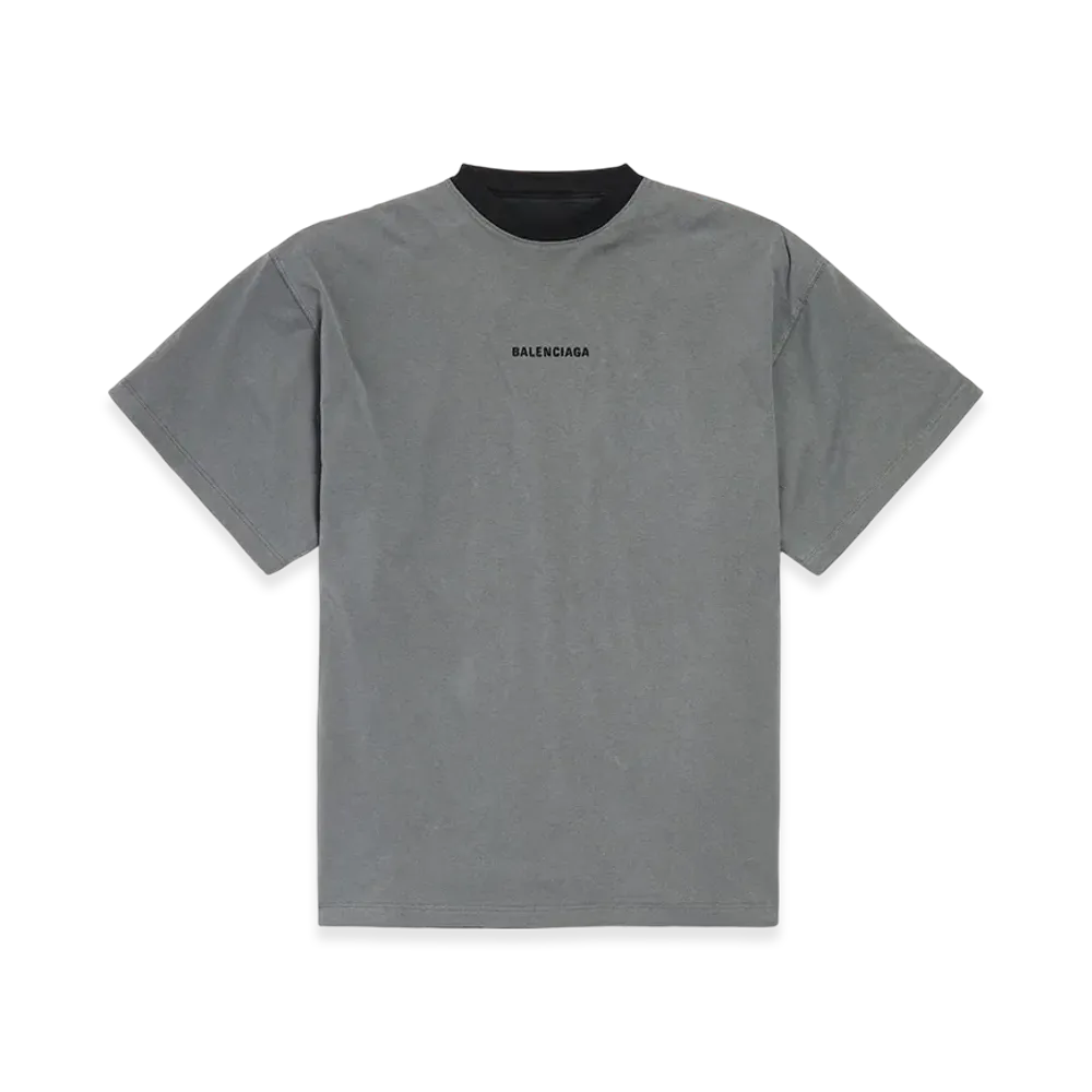 BALENCIAGA BALENCIAGA Back Reversible Oversize T-shirt "Grey/Faded Black"
