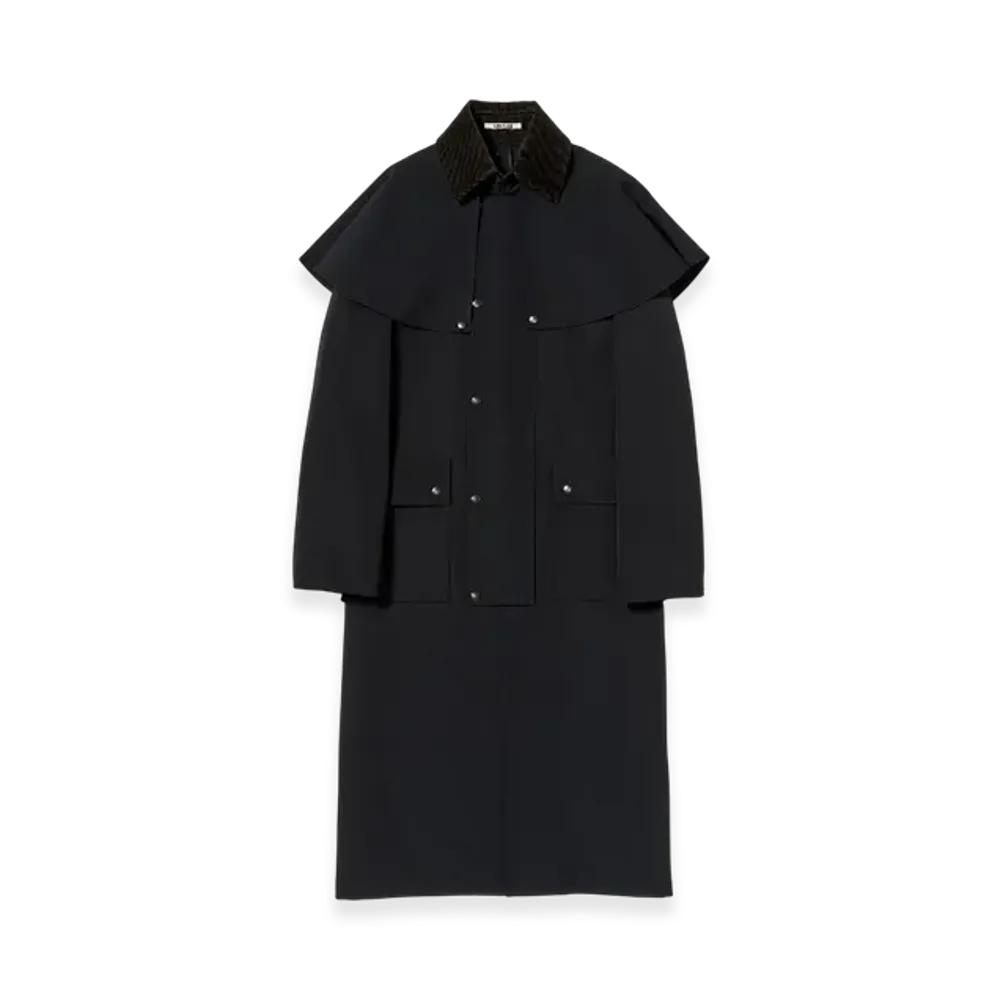 AURALEE Wool Max Canvas Coat "Black"