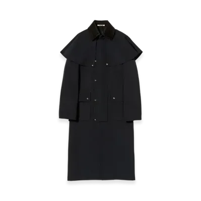 AURALEE Wool Max Canvas Coat "Black"