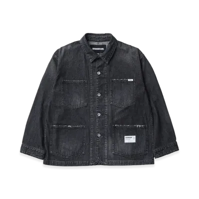 NEIGHBORHOOD Washed Denim Coverall Jacket "Black"