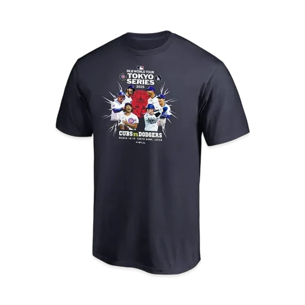 MLB Fanatics Chicago Cubs vs Los Angeles Dodgers MLB Tokyo Series Opening Game T-Shirt Kids "Navy"