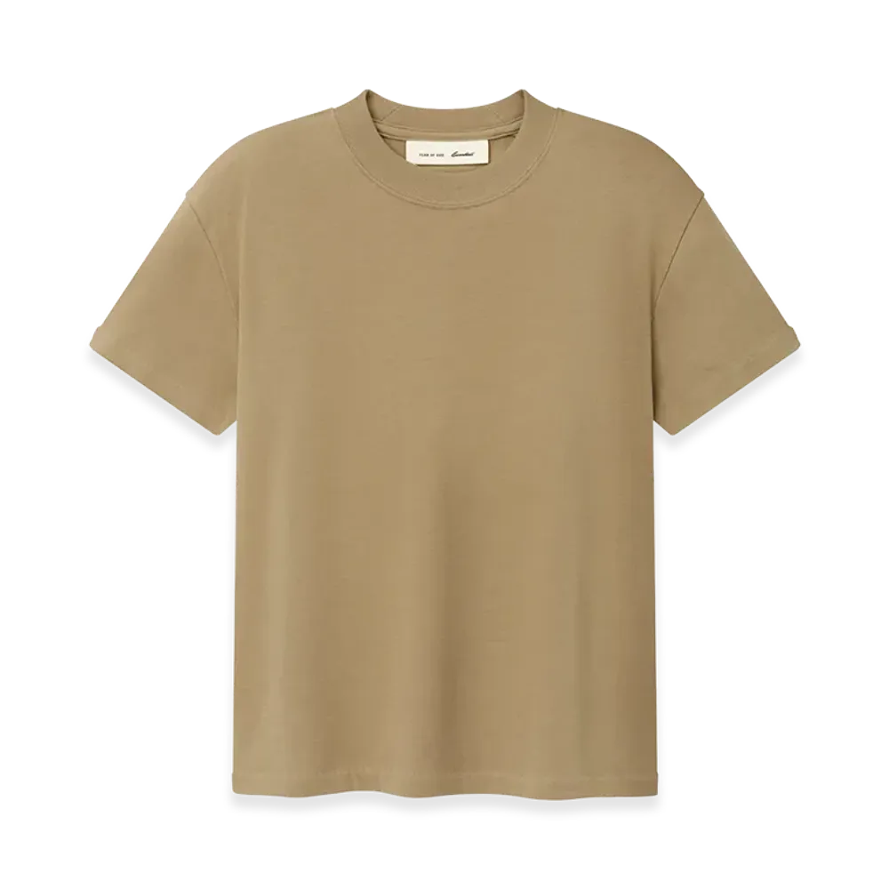 FEAR OF GOD ESSENTIALS Women's Tri-BlendClassic Fit Tee "Dune"