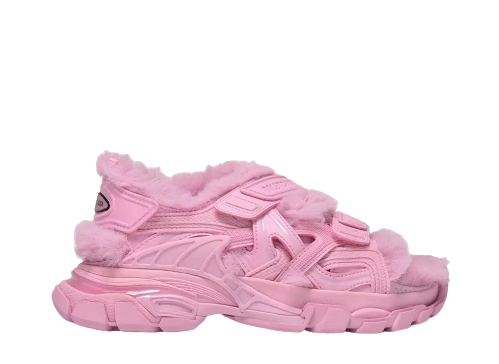 BALENCIAGA Women's Track Sandal Eco Fur "Pink"