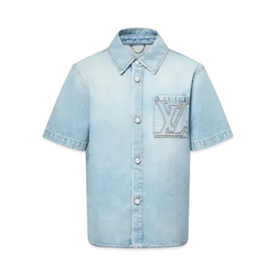 Louis Vuitton Short-Sleeved Denim Shirt "Dyed Indigo"