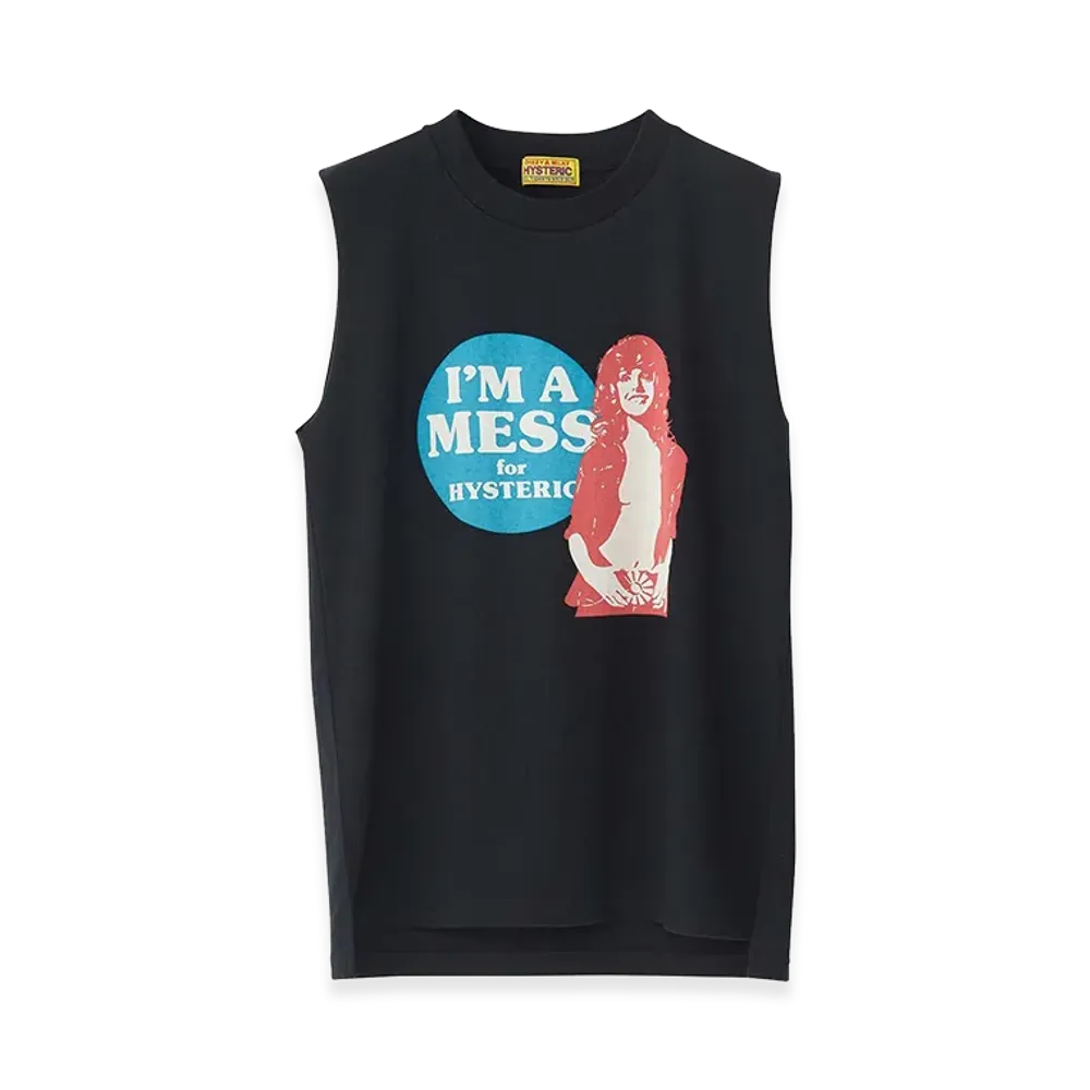 HYSTERIC GLAMOUR Women's I'm A Mess Hys Sleeveless Top "Black"
