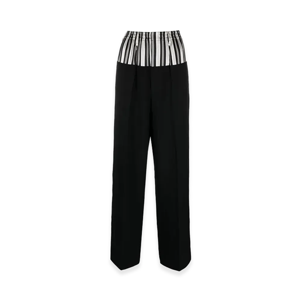 FENDI Women's Basque Trompe L'oeil Pants "Black"