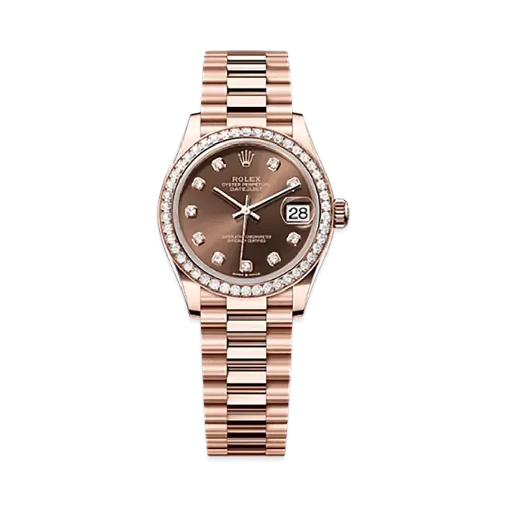 ROLEX Datejust 31mm Everose Gold Diamond 278285RBR "Chocolate"