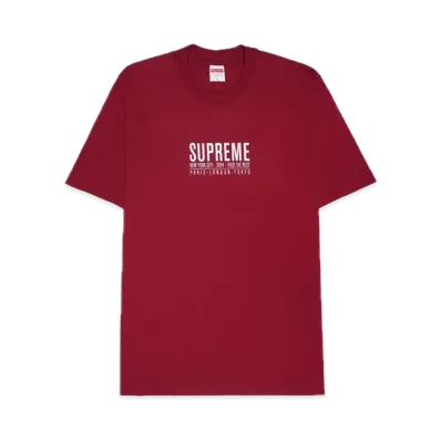 Supreme Paris Tee "Cardinal
"